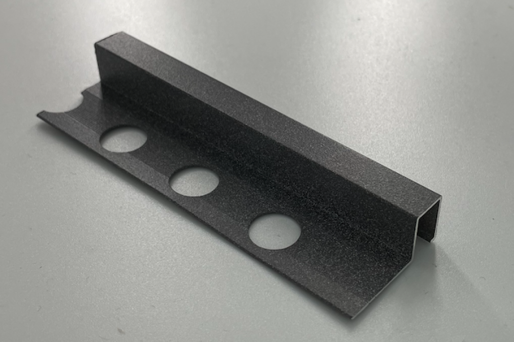 00503 LISTELO ALUMINIO TEXTURIZADO - GRIS MARENGO - 10 x 12 mm